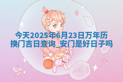 今天2025年6月23日万年历换门吉日查询,安门是好日子吗