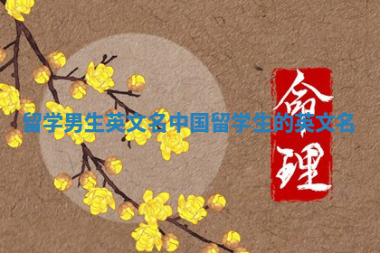 留学男生英文名 中国留学生的英文名